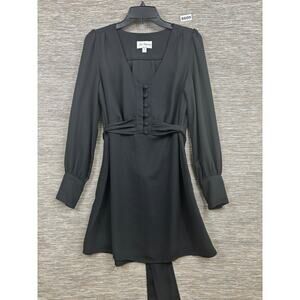 Alice Temperley For Target Dress Womens M Black Long Sleeve Fit & Flare Short